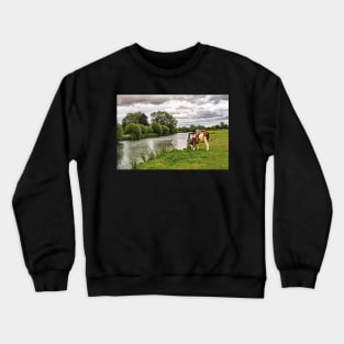 The Thames Path at Lechlade Gloucestershire Crewneck Sweatshirt